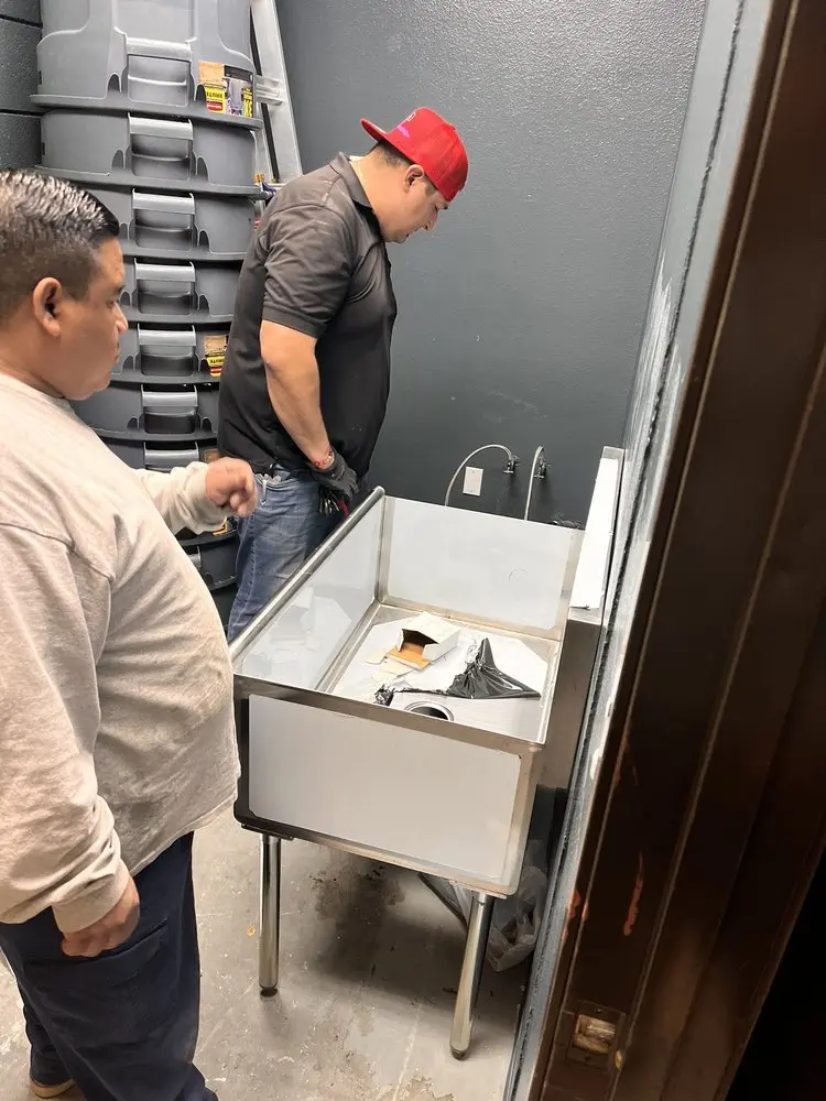 Commercial plumbing and sink installation in Concord